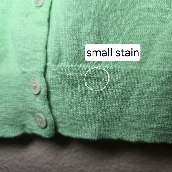 J.Crew Women’s XXS Burgundy & Lime 100% Cashmere Button Cardigan Sweater Bundle - Picture 15 of 16